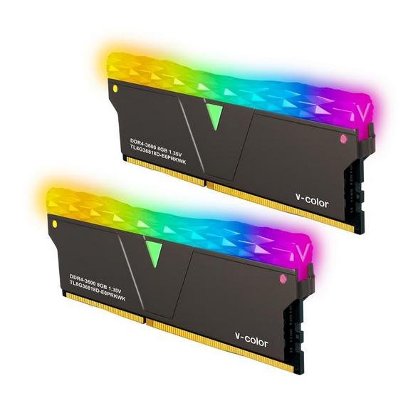 V-Color Prism Pro RGB 16GB(8GBx2)DDR4 DRAM 3600MHz Memory Kit – Jet Black