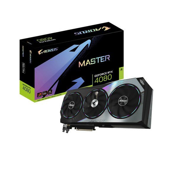 GIGABYTE AORUS MASTER GeForce RTX 4080 16GB GDDR6X PCI Express 4.0 x16 ATX Graphics Card