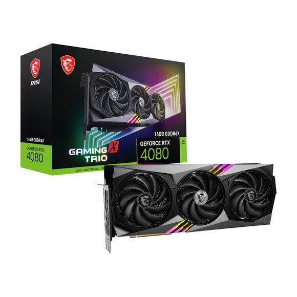 MSI GAMING X TRIO GeForce RTX 4080 16GB GDDR6X VRAM 256-Bit Graphics Card