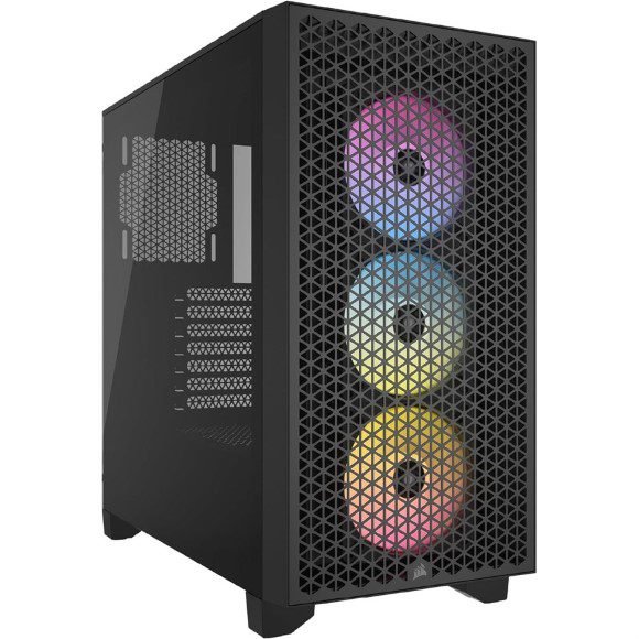 Corsair 3000D RGB AIRFLOW Mid-Tower PC Case – Black