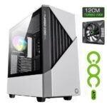 GameMax Conctac COC Mid Tower Gaming Case – White