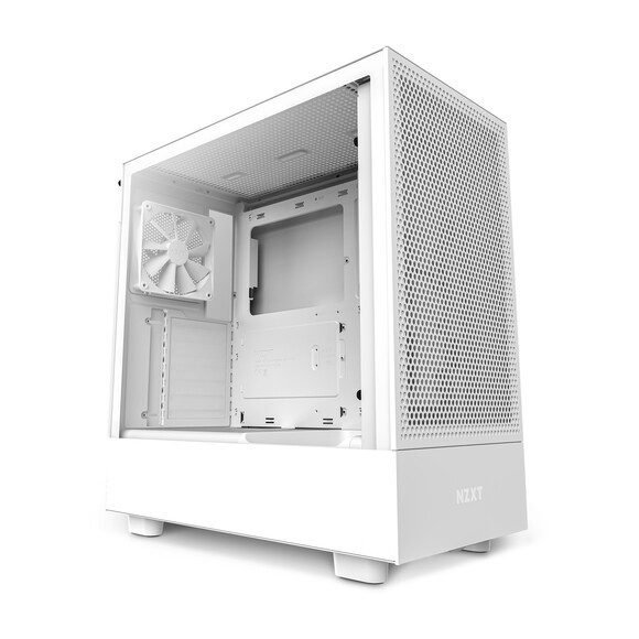 NZXT H5 Flow Compact Mid-Tower Airflow Case White