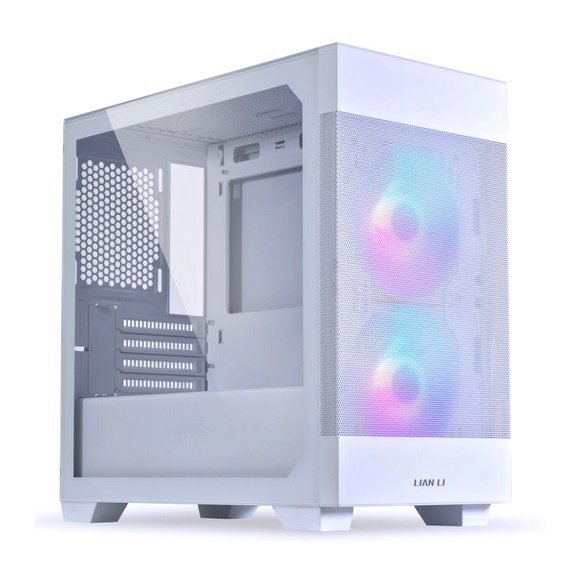 Lian-Li LANCOOL 205M Mesh Micro-ATX Tempered Glass Mid Tower Case – White