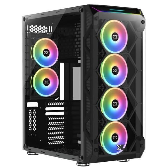 Xigmatek Overtake Tempered Glass ARGB, AY120 Fans Pre Installed Super Tower Chassis