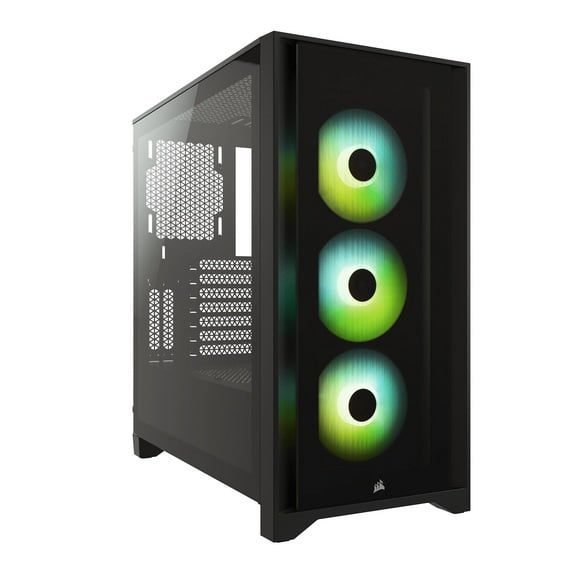 Corsair iCUE 4000X RGB Black Steel / Plastic / Tempered Glass ATX Mid Tower Computer Case