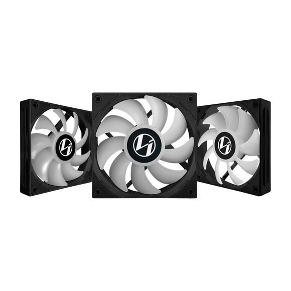 Lian Li ST120 ADDRESSABLE RGB 120MM BLACK FAN WITH CONTROLLER – TRIPLE PACK