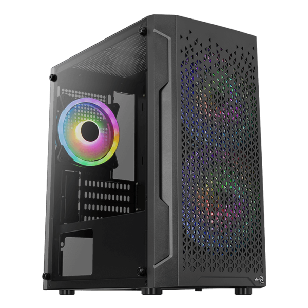 Aerocool Trinity Mini MATX Case (w/o FANS) – Black