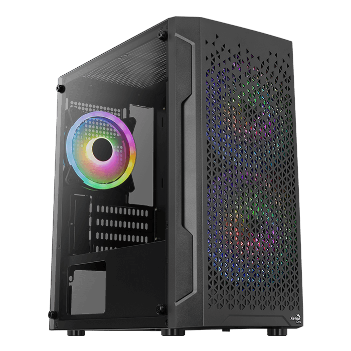 Aerocool Trinity Mini MATX Case (w/o FANS) – Black