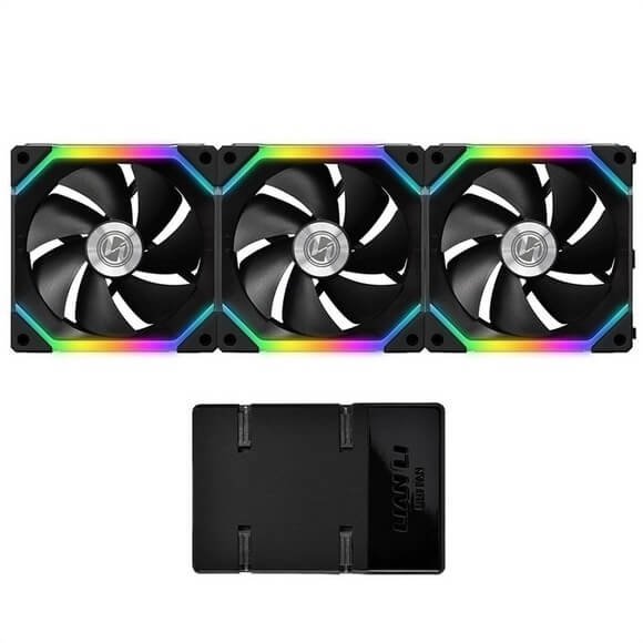 Lian Li UNI Fan SL120 – Black (Pack of 3 with Controller)