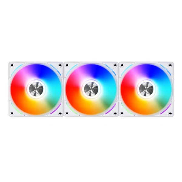 Lian Li UNI Fan AL120 ARGB PWM 120mm Cooling Fan with Controller Pack of 3 – White