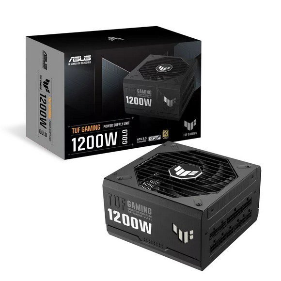 ASUS TUF GAMING 1200W 80+ Gold Certification Full Modular Compatible with PCIe Gen 5.0 and ATX 3.0, PCB Coating, 135mm Dual Ball Bearing Fan, ATX 3.0 Standard Power Supply