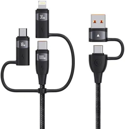 USAMS Multi-Functional U85 PD100W 6in1 Fast Charging Type-C Data Cable